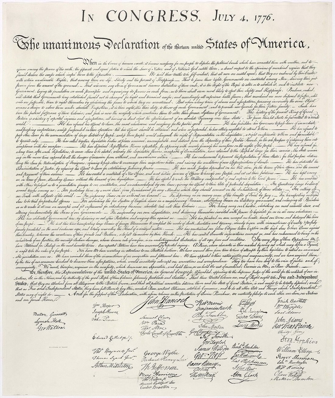 Declaration of Independence, 1776