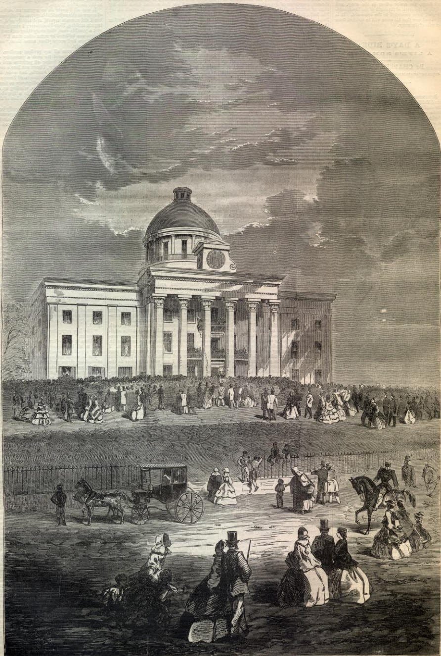 Confederate Founding - Davis Inaugurated at Montgomery, 1861