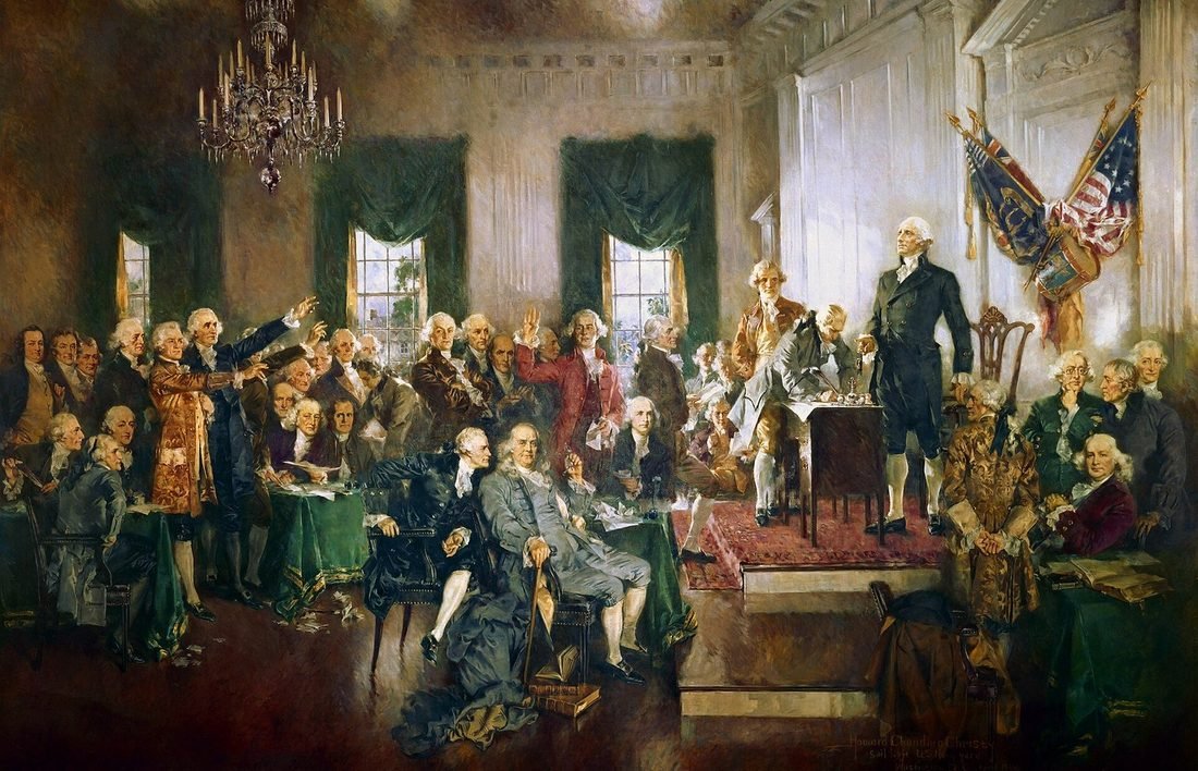 Constitutional Convention Painting by Howard Chandler Christy
