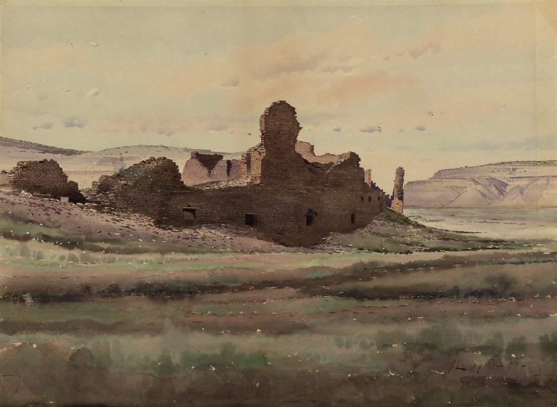 Pueblo Bonito Ruin — 1888 Watercolor